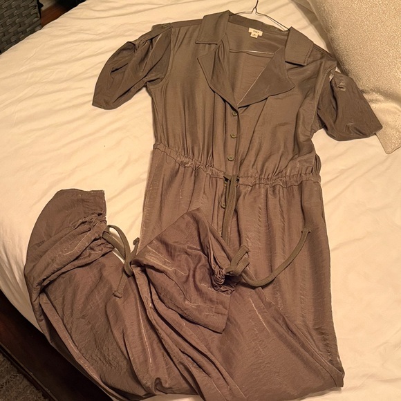 Anthropologie Olive Green Jumpsuit - Picture 2 of 3